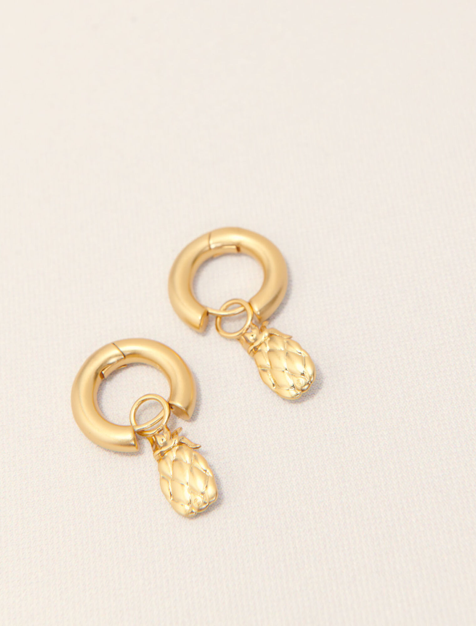 Aros mini piña de strass