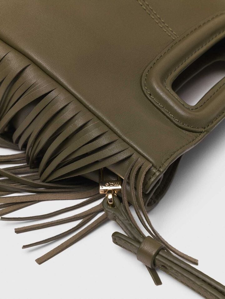 Bolso M de cuero liso