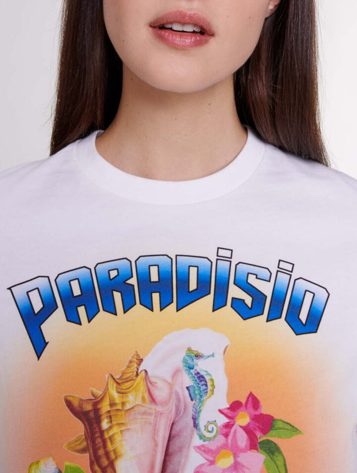 Camiseta con estampado Paradisio