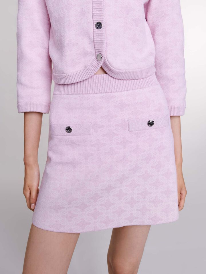 Falda de punto jacquard