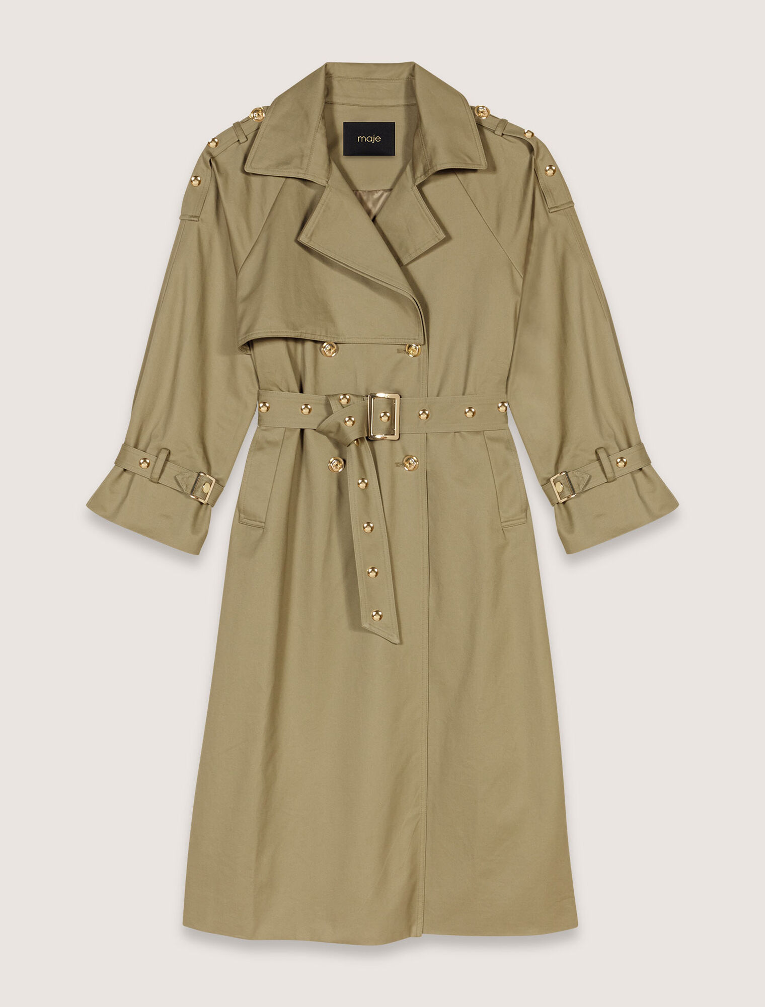 Trench clavos y cuello desmontable