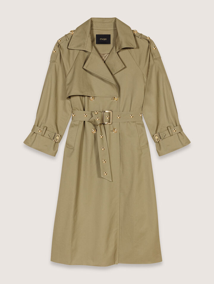 Trench clavos y cuello desmontable