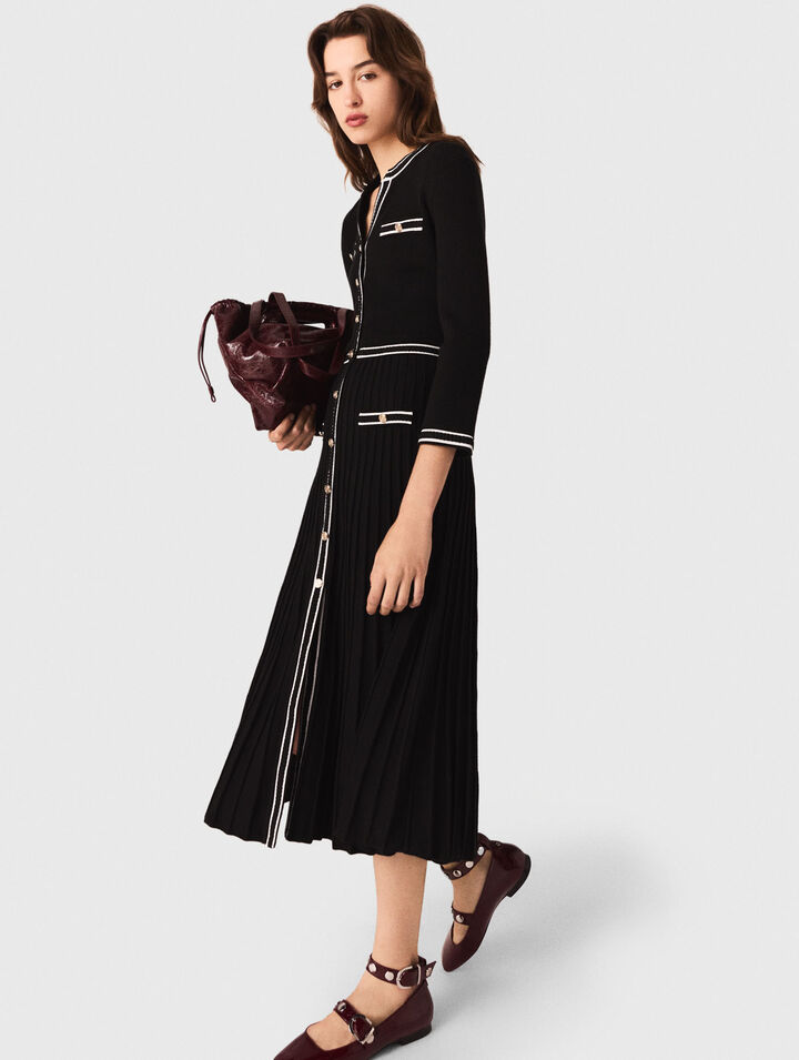 Vestido midi de punto