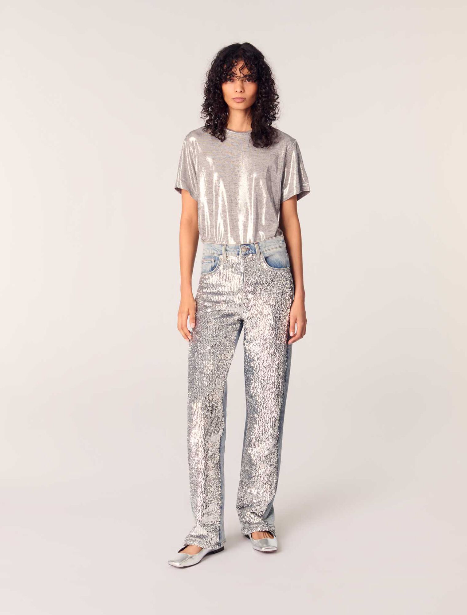 Camiseta de lamé