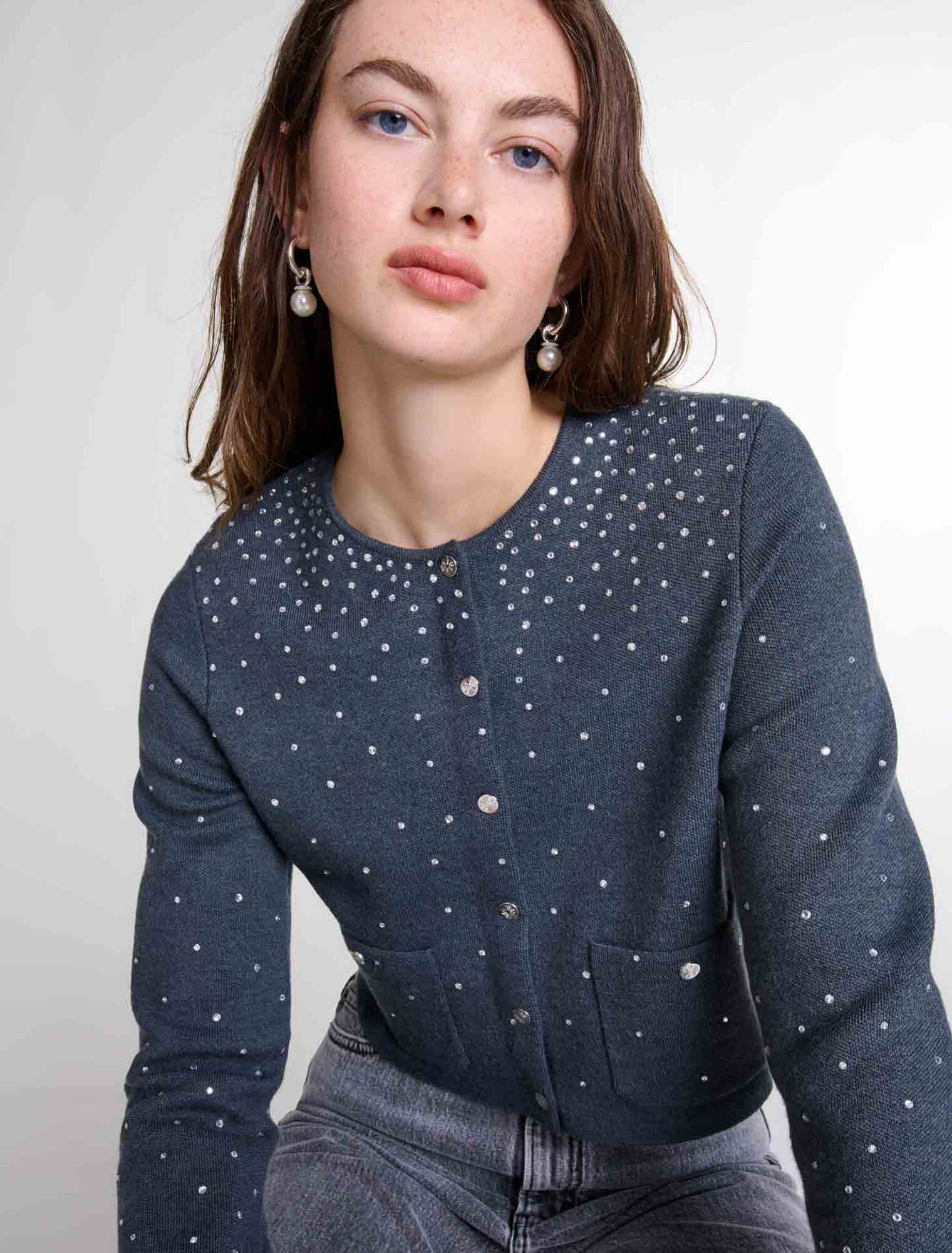 Jersey de punto con strass