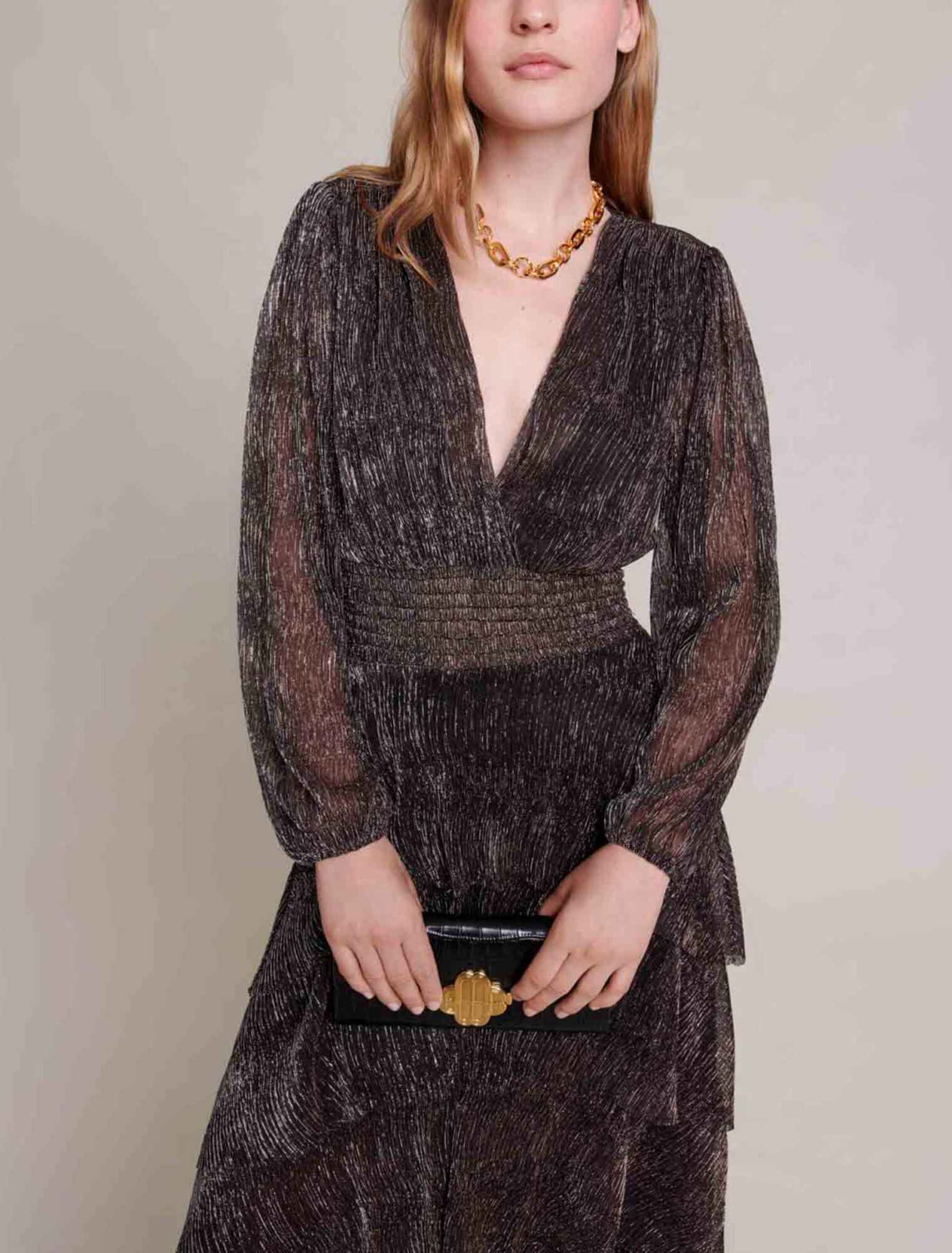 Vestido largo con volantes