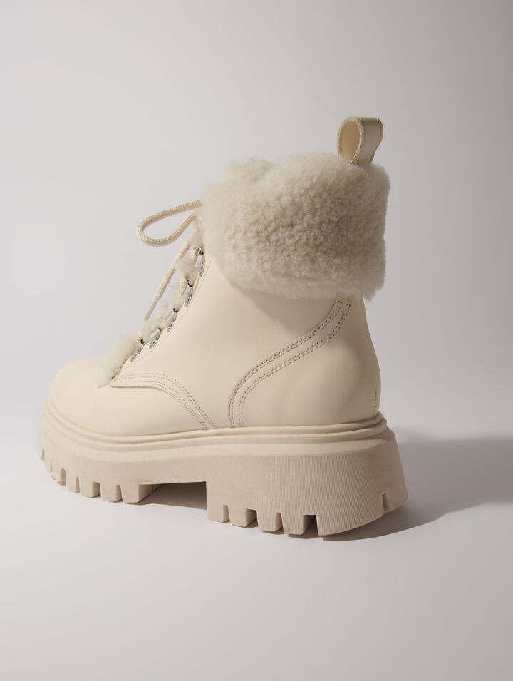 Botines chunky de pelo sintético