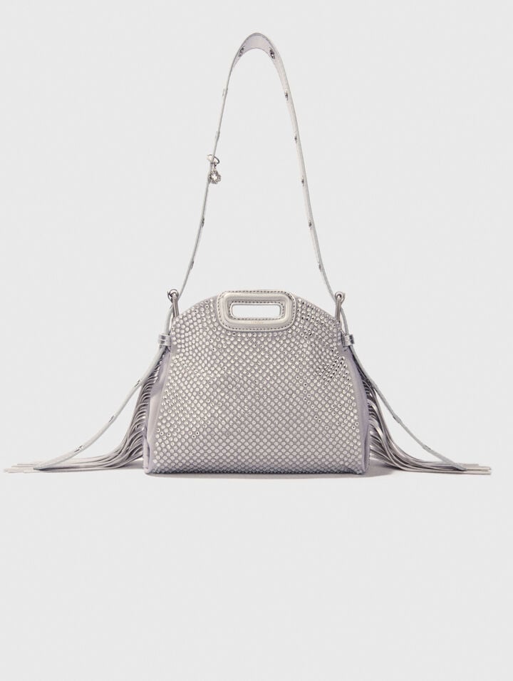 Bolso Miss M Mini metalizado con estrás