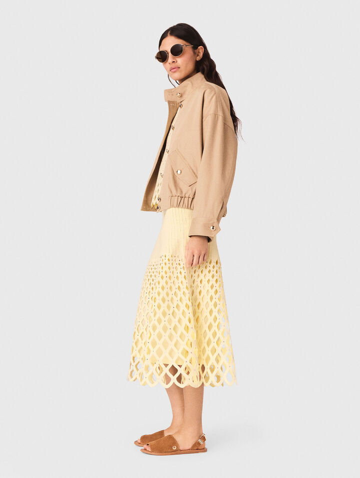 Falda de ganchillo forro extra&iacute;ble