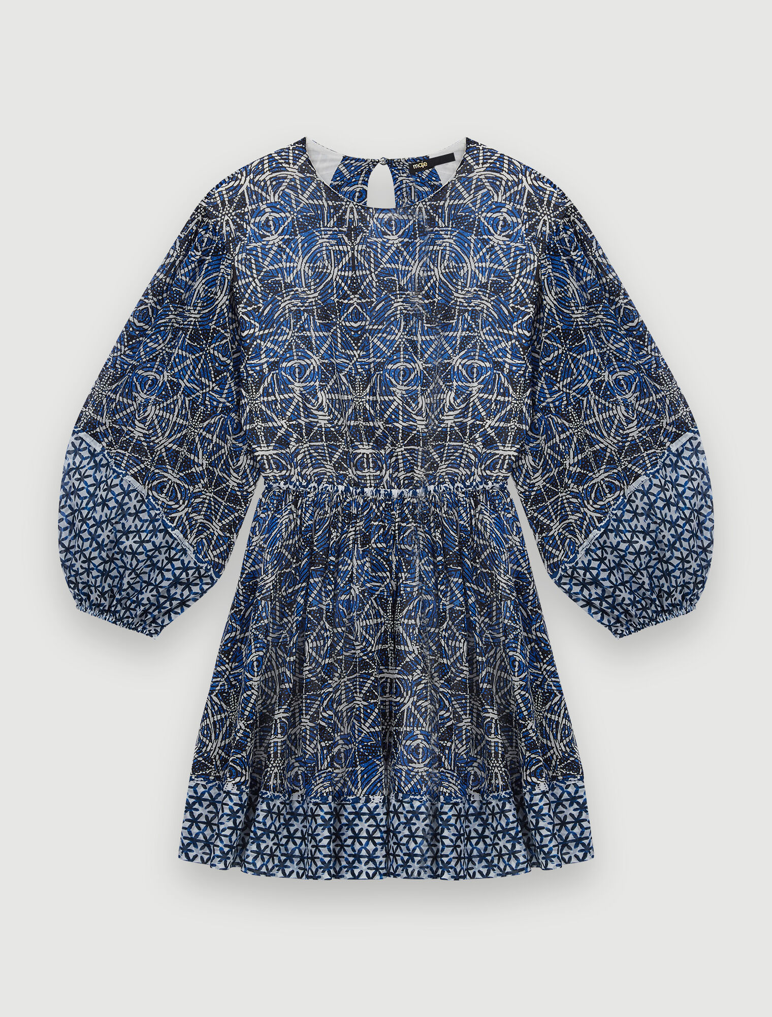 Vestido de gasa de algodón estampado