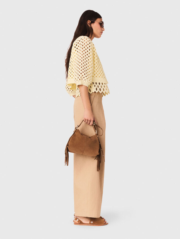 C&aacute;rdigan de ganchillo con strass