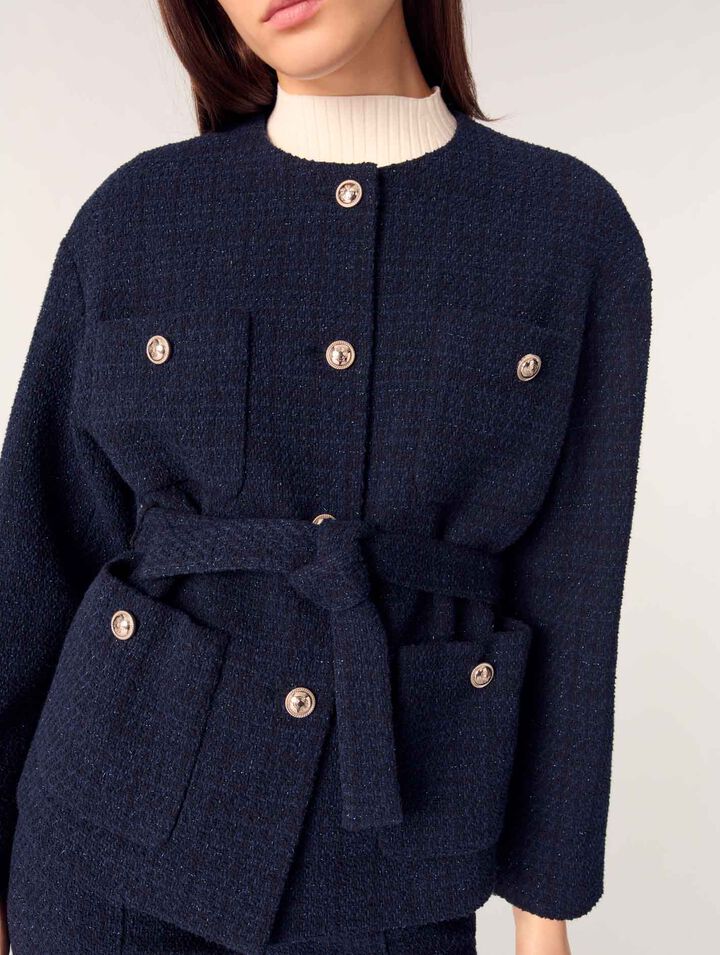 Chaqueta 4 bosillos de tweed