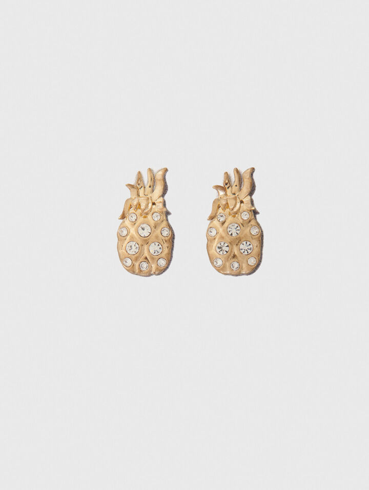 Pendientes de pi&ntilde;a con strass