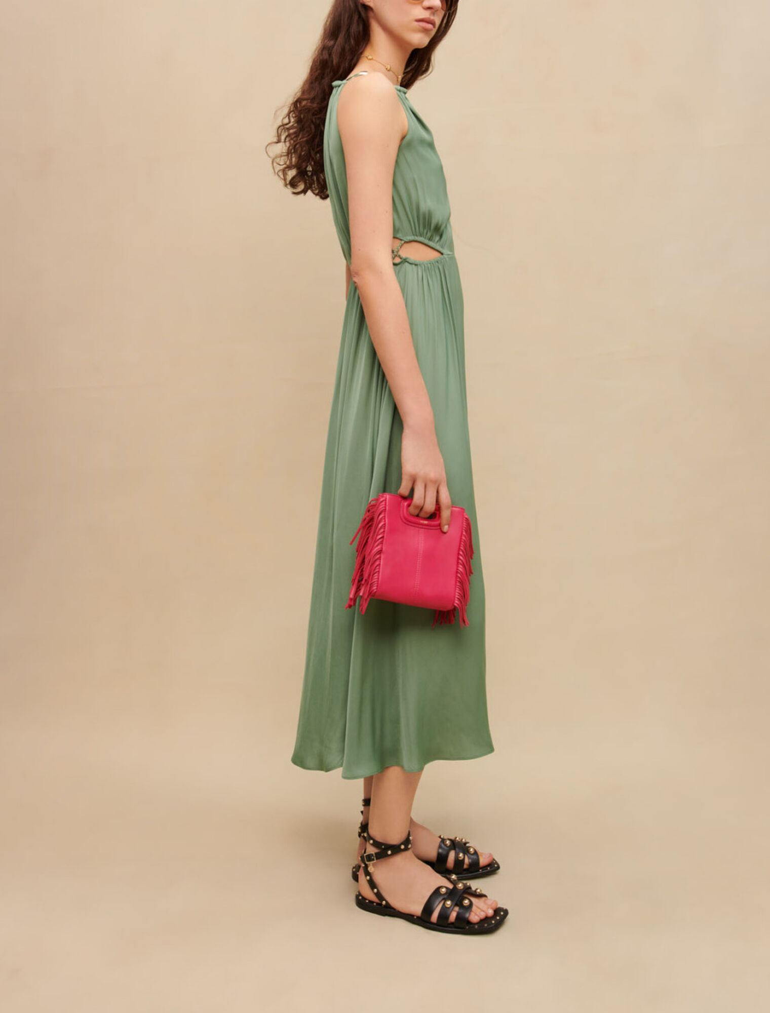 Vestido midi calado