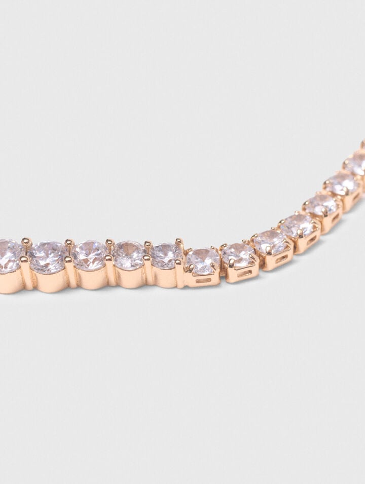 Collar de cascada con strass