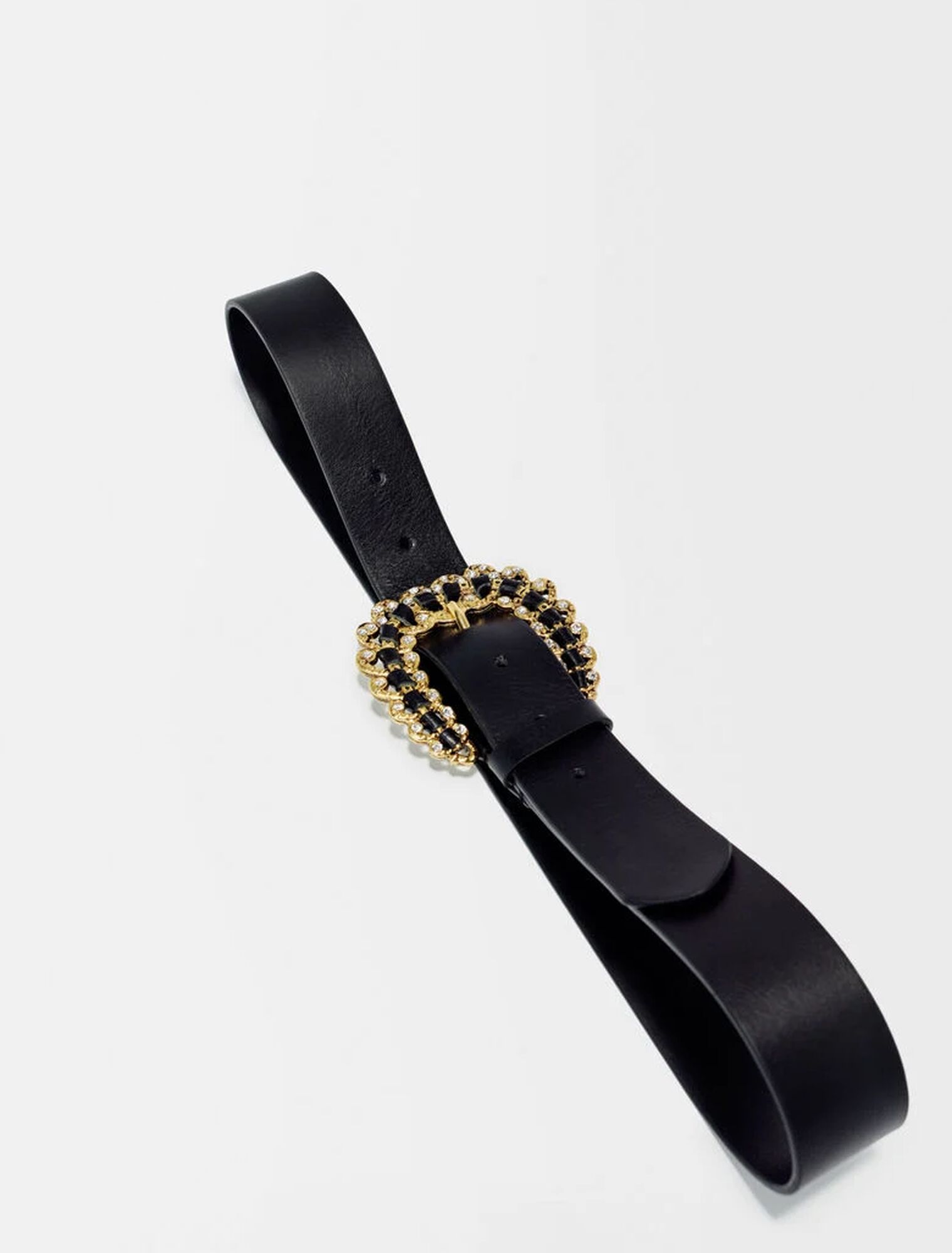 Cinturón con hebilla de strass
