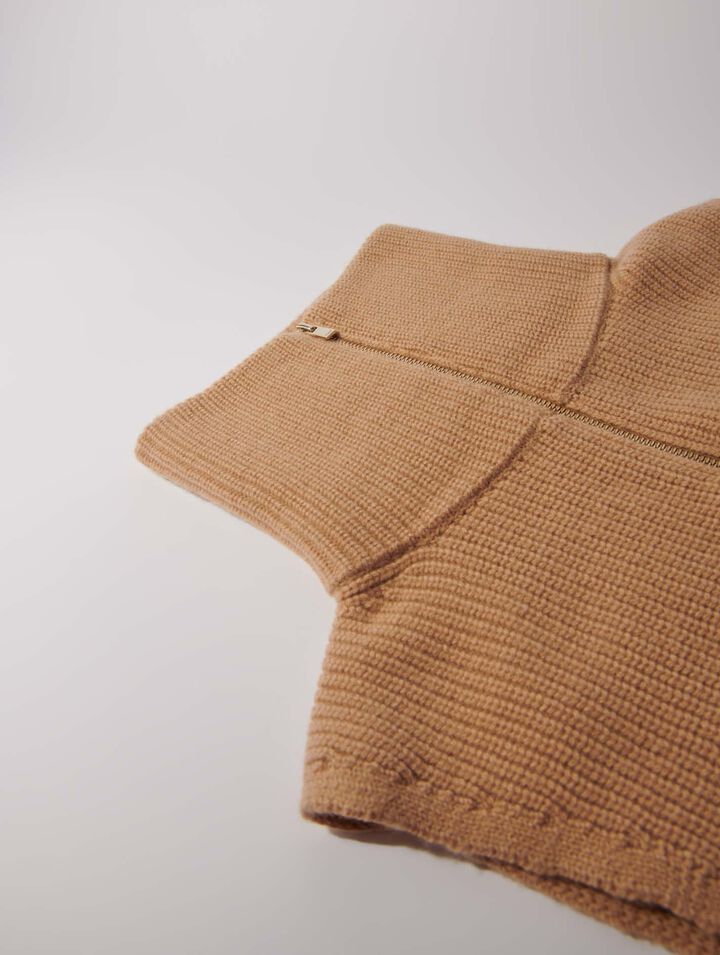 Cuello con cremallera de  cachemira
