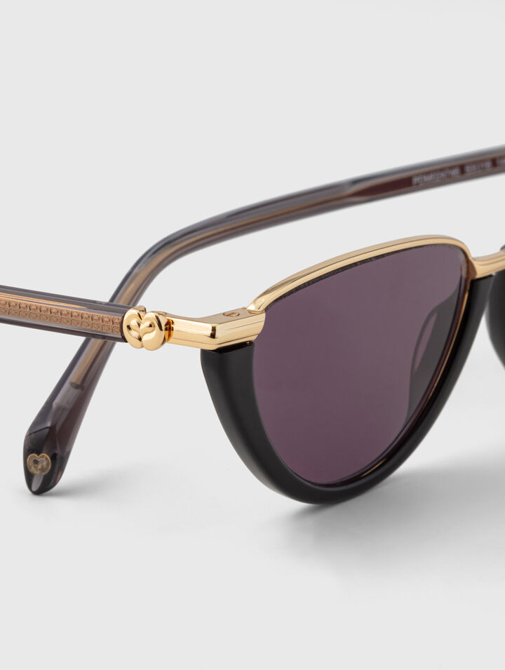 Gafas cat eye de metal y acetato