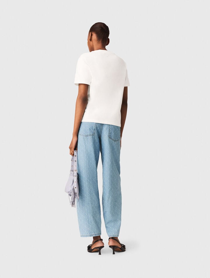 Camiseta con logo Paris bordado