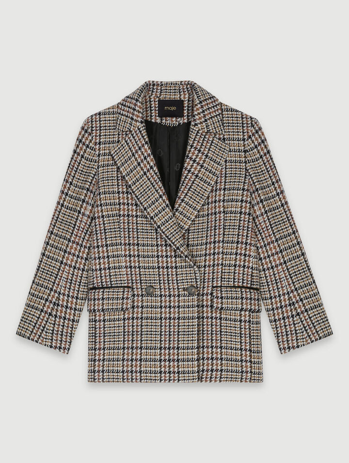Chaqueta corta a cuadros