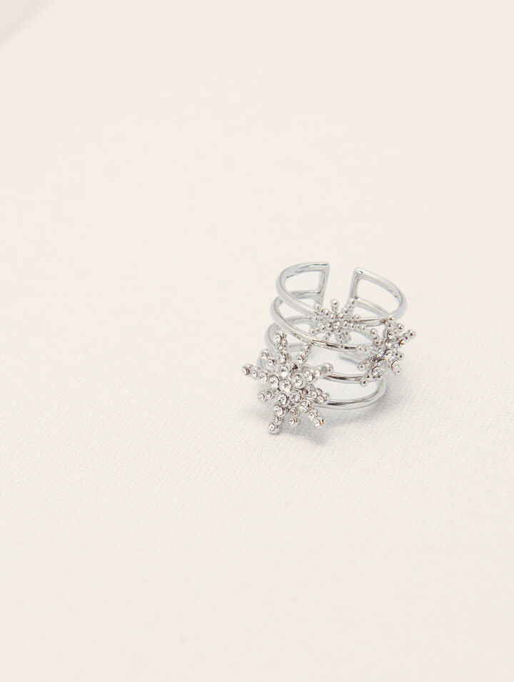 Anillo de bandas con estrellas de estrás