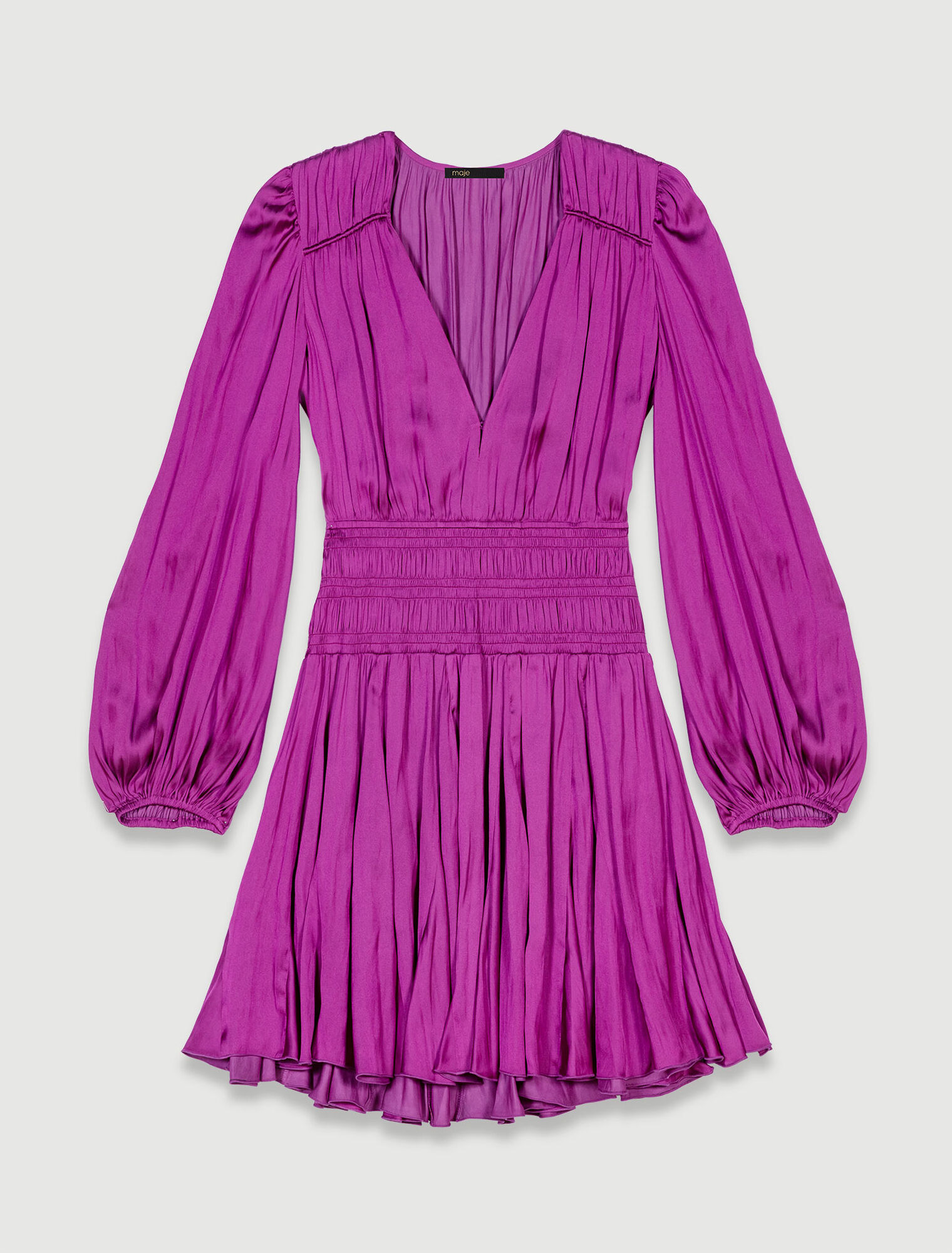 Vestido corto satinado
