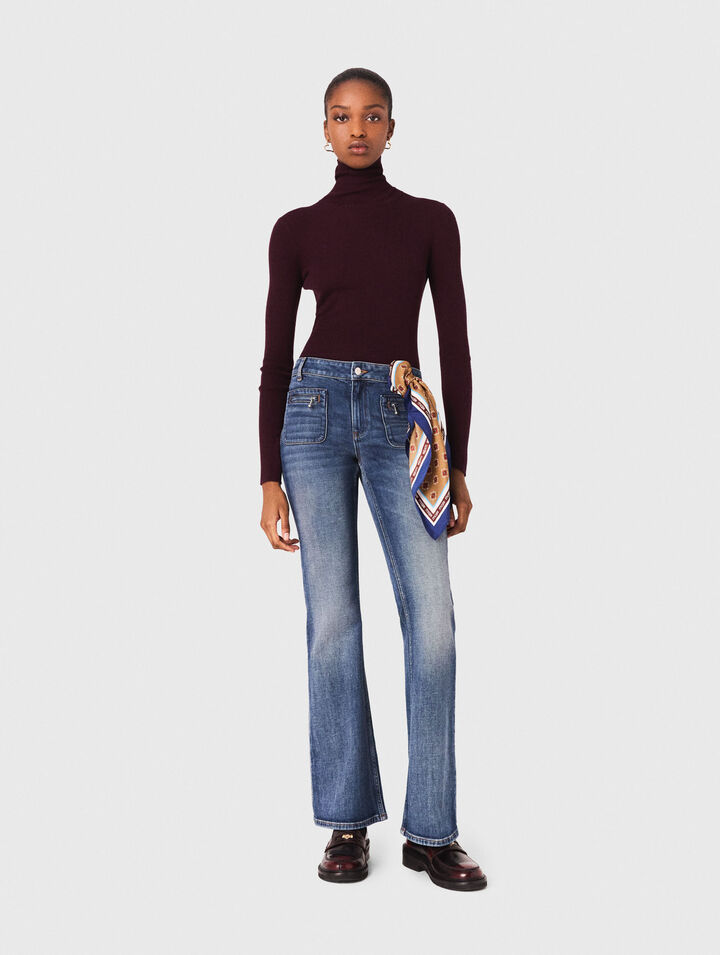 Vaquero bootcut con bolsillos