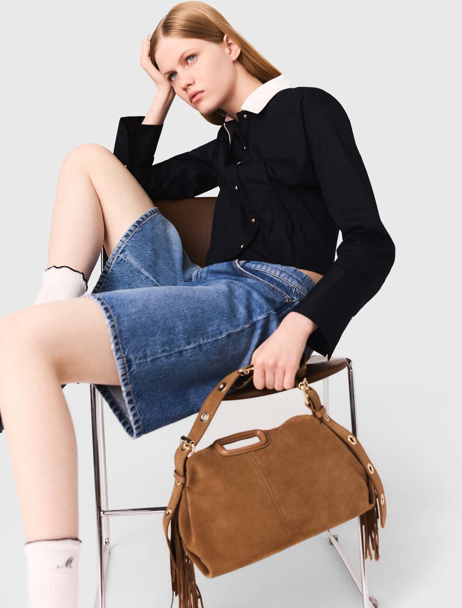 Bolso Miss M de gamuza