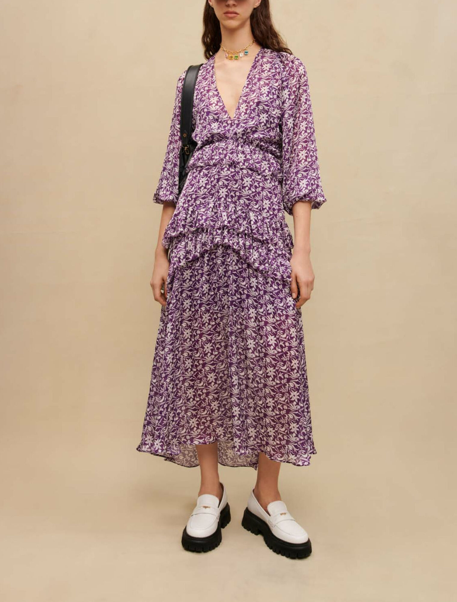 Maxi vestido estampado floral