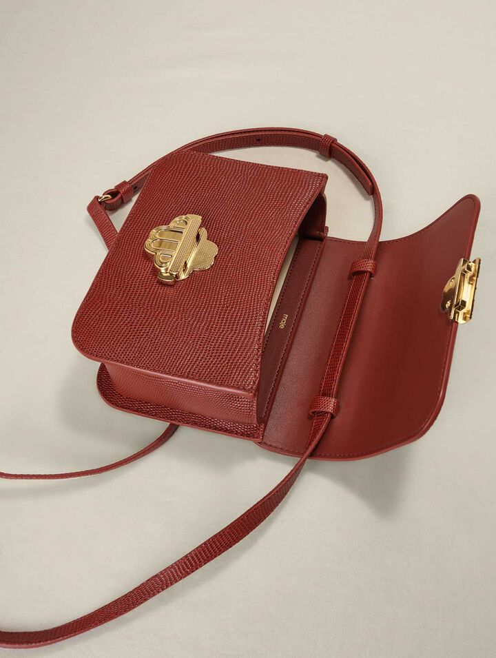 Bolso Clover de piel efecto lagarto