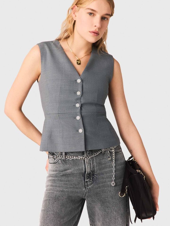 Chaleco de sastre con botones joya