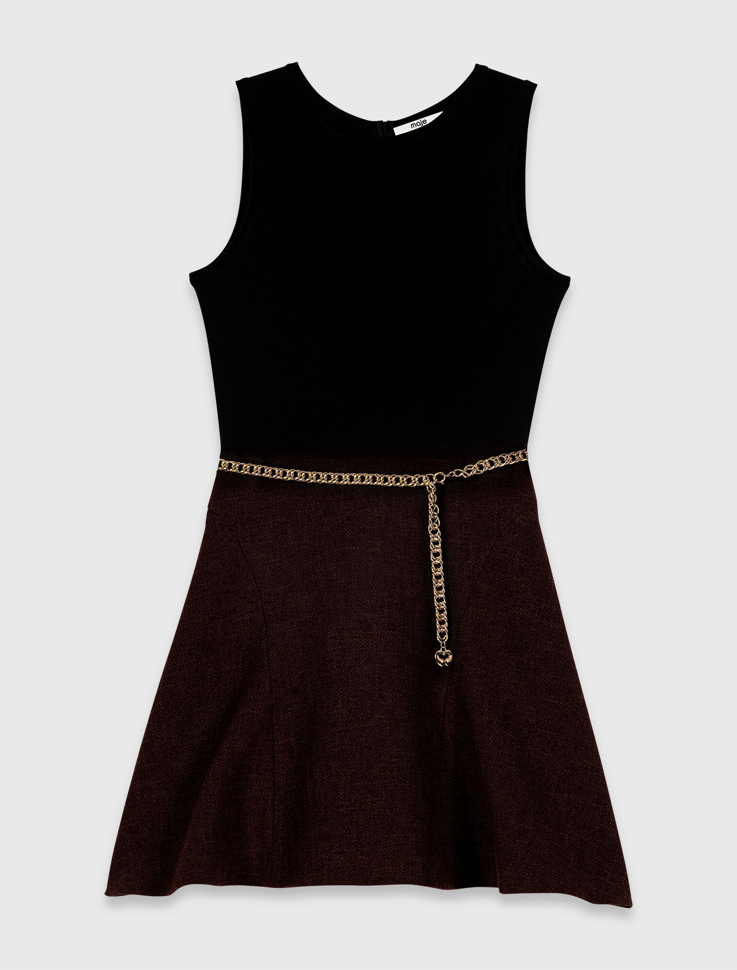 Vestido capa 2 en 1 de tweed