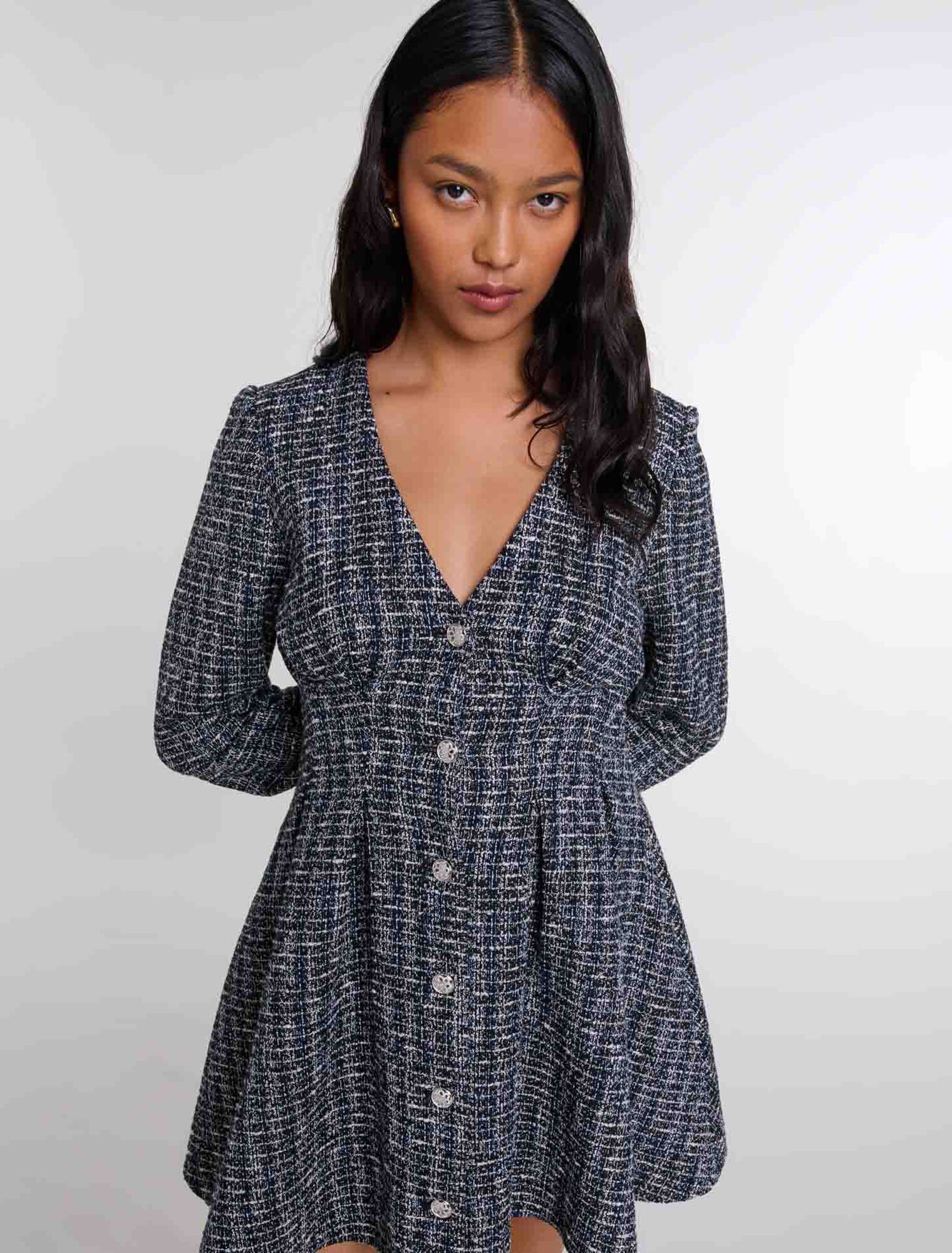 Vestido corto de tweed