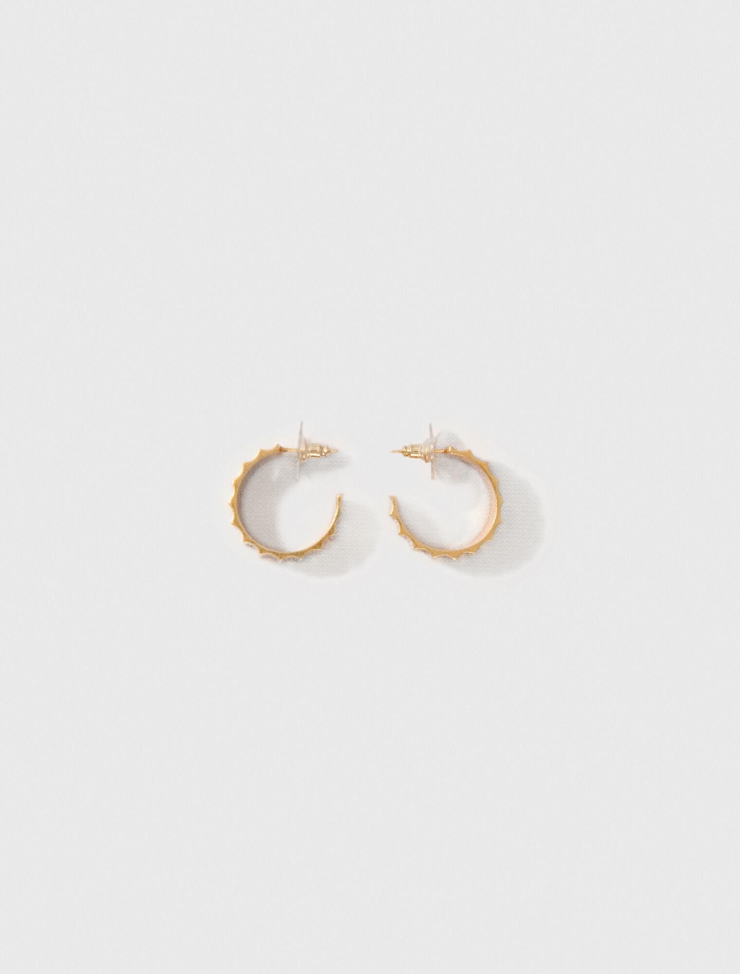 Pendientes de aro mini de metal cónico 