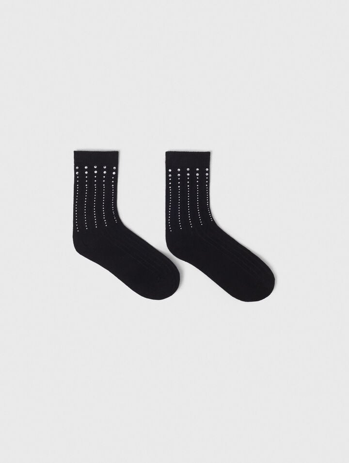 Calcetines de algodón con strass
