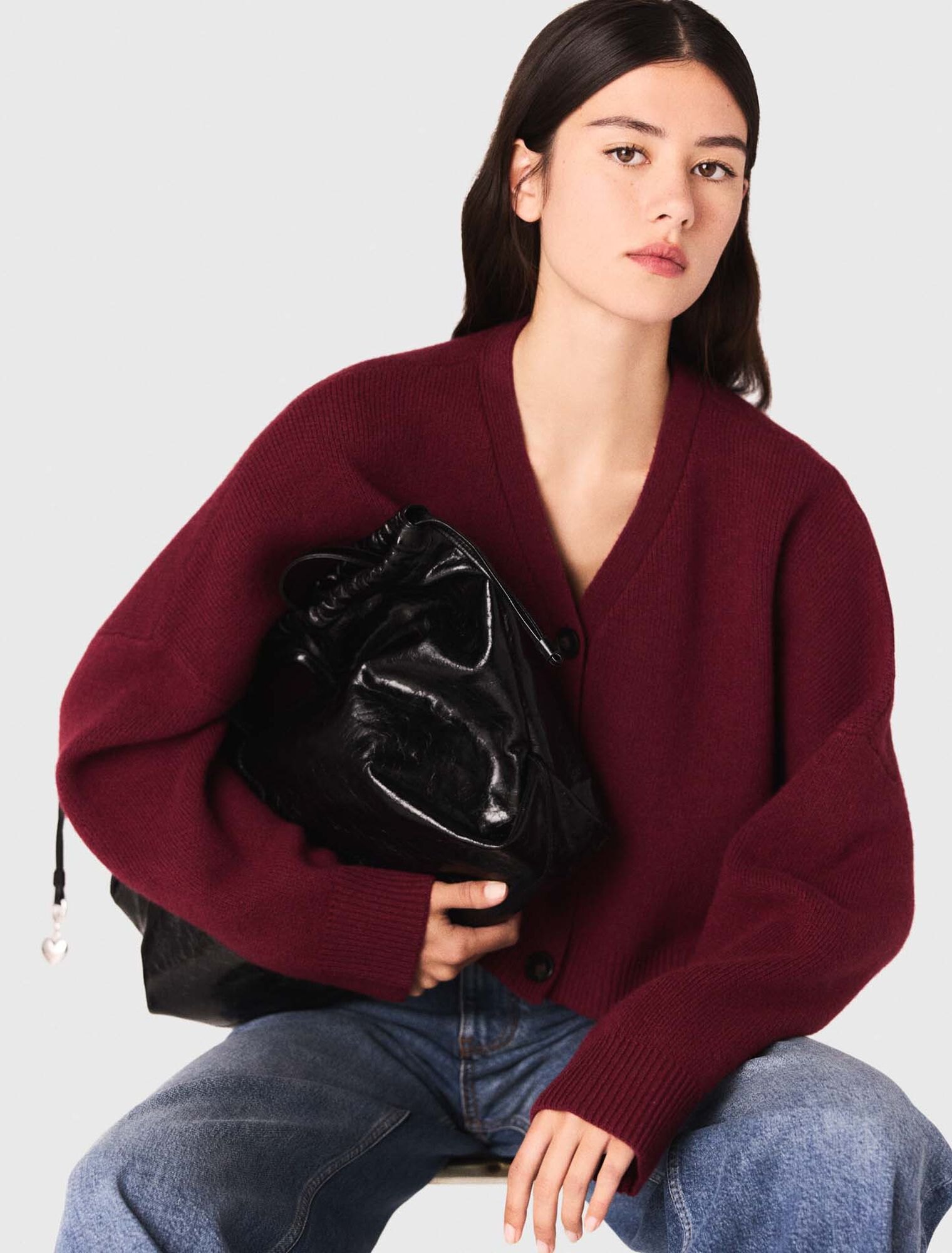 Bolso M Tote de cuero craquelado