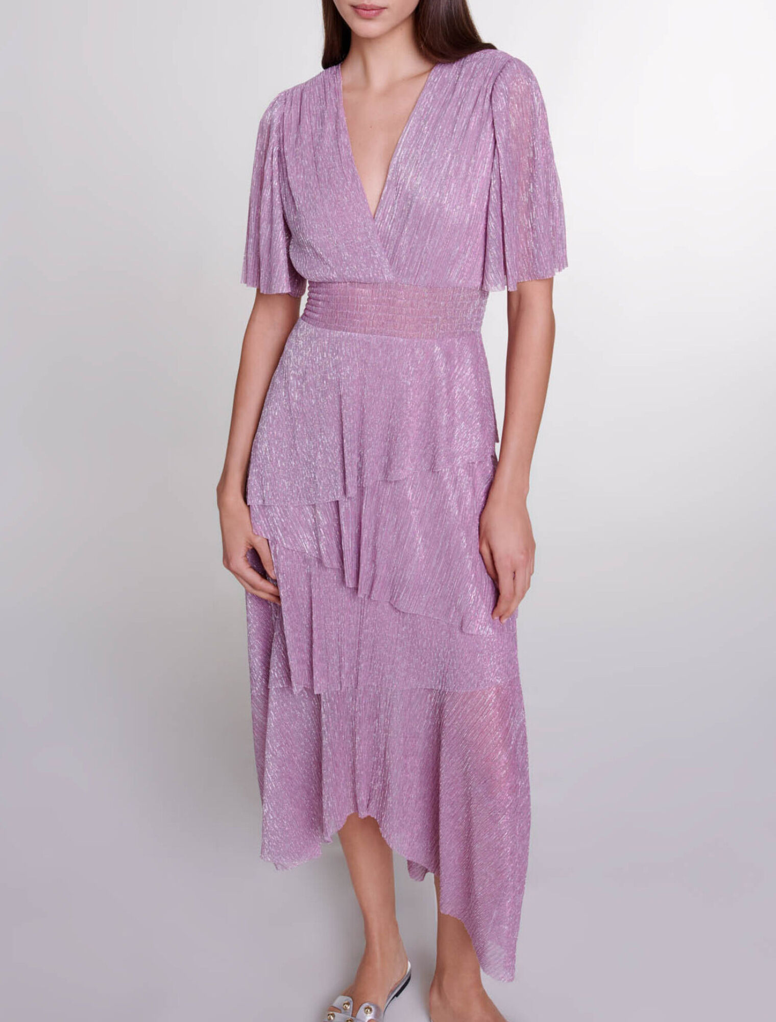 Vestido largo con volantes