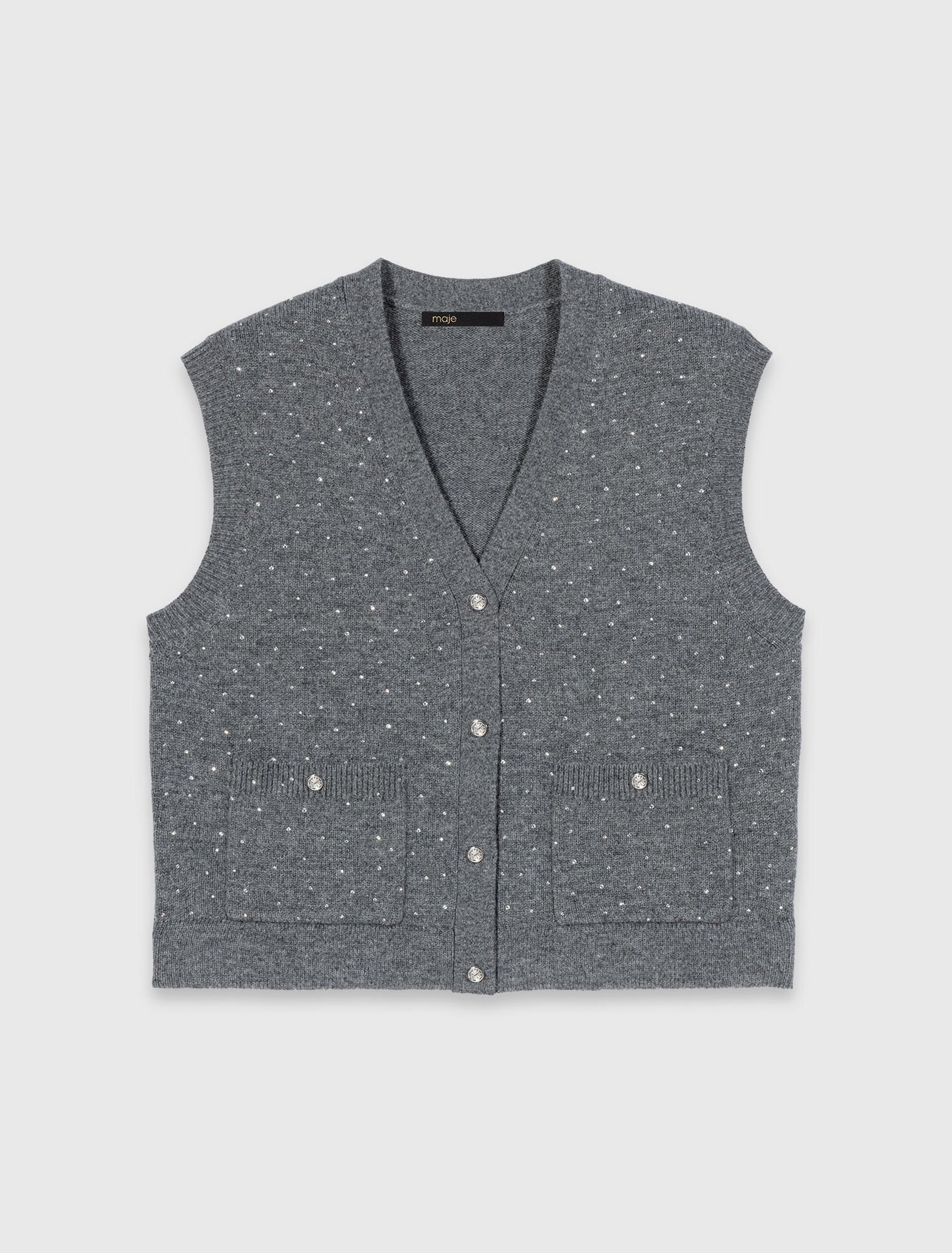 Top de punto con strass