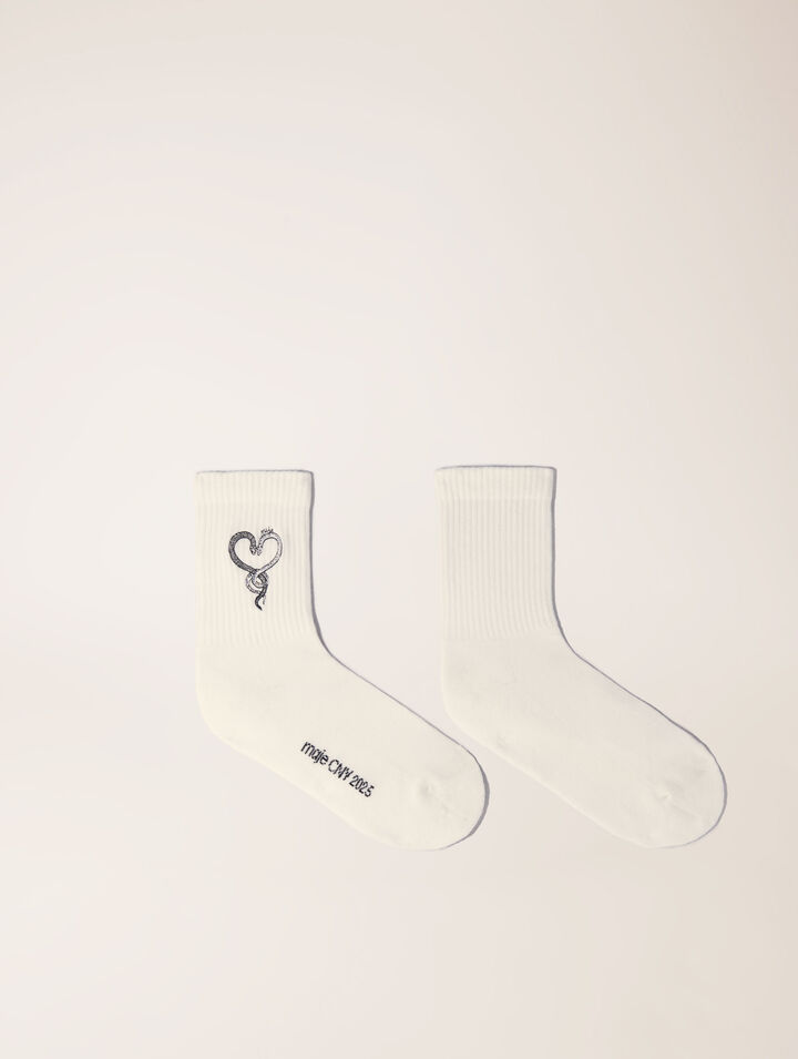 Calcetines bordados de strass
