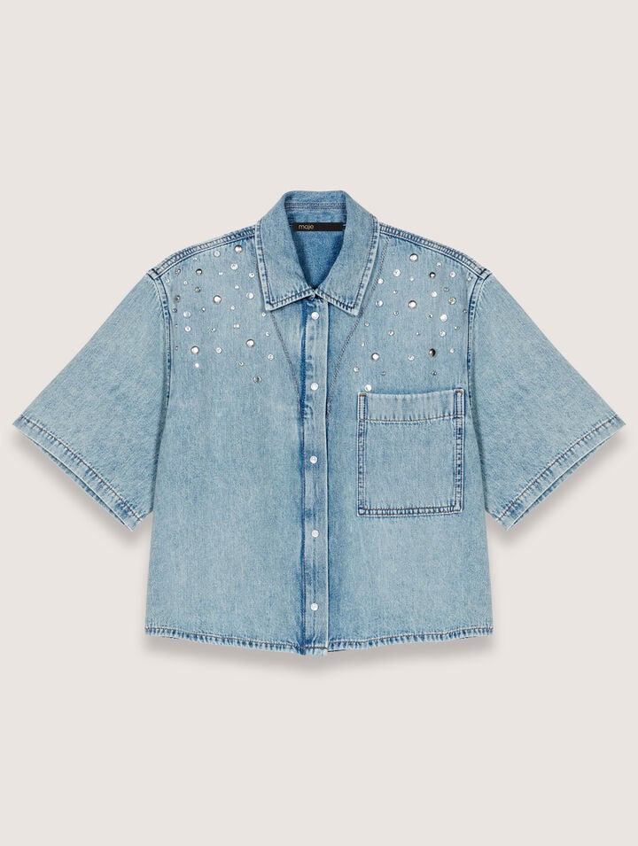 Camisa vaquera con tachuelas