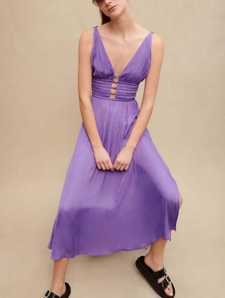 Vestido largo satinado