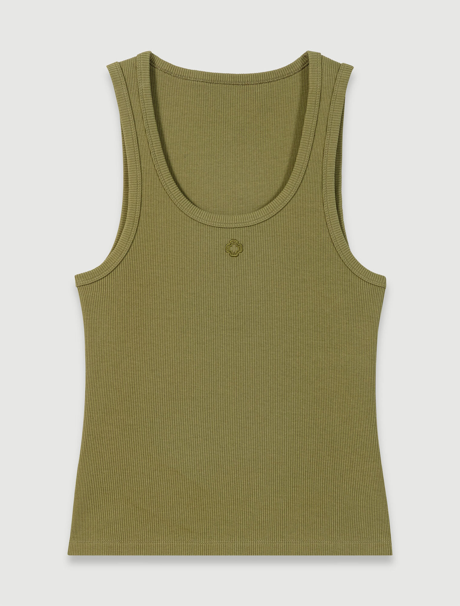 Camiseta de tirantes de canalé