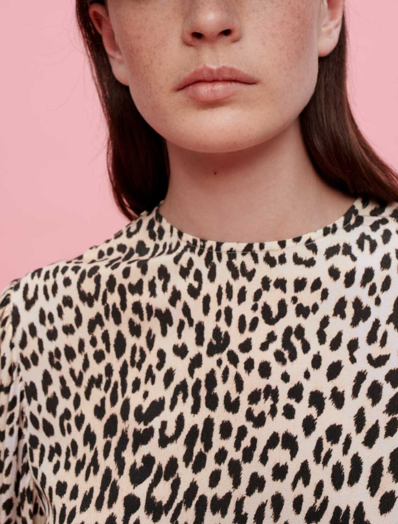 Vestido de viscosa con estampado