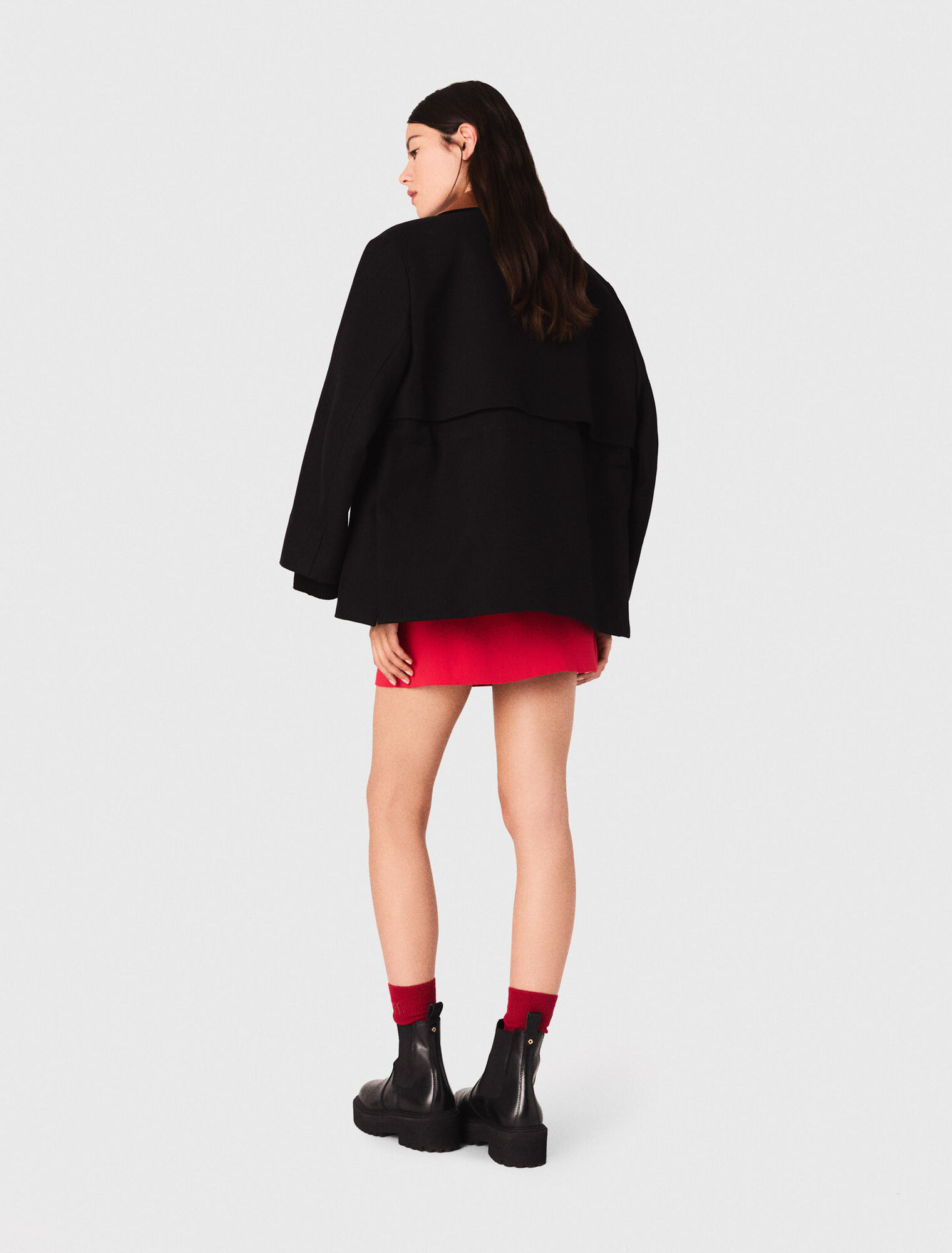 Parka cuello piel