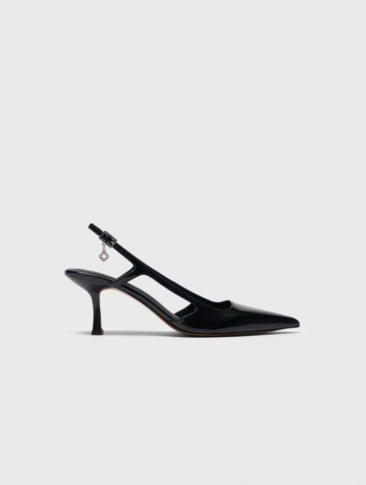 Zapato de tacón slingback de charol