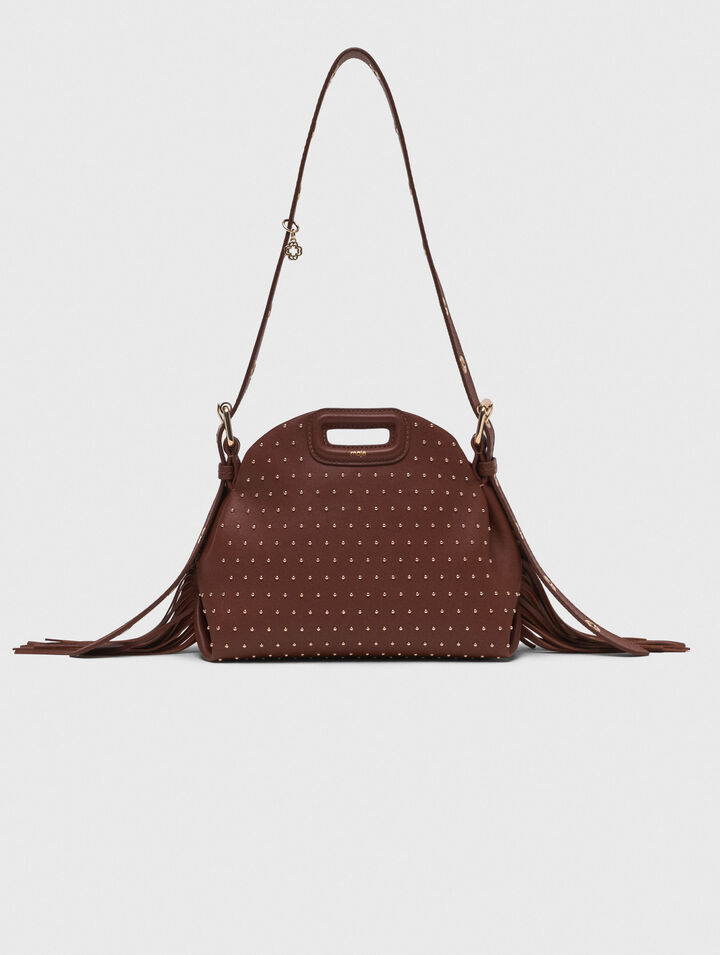 Bolso Miss M mini de cuero y tachas