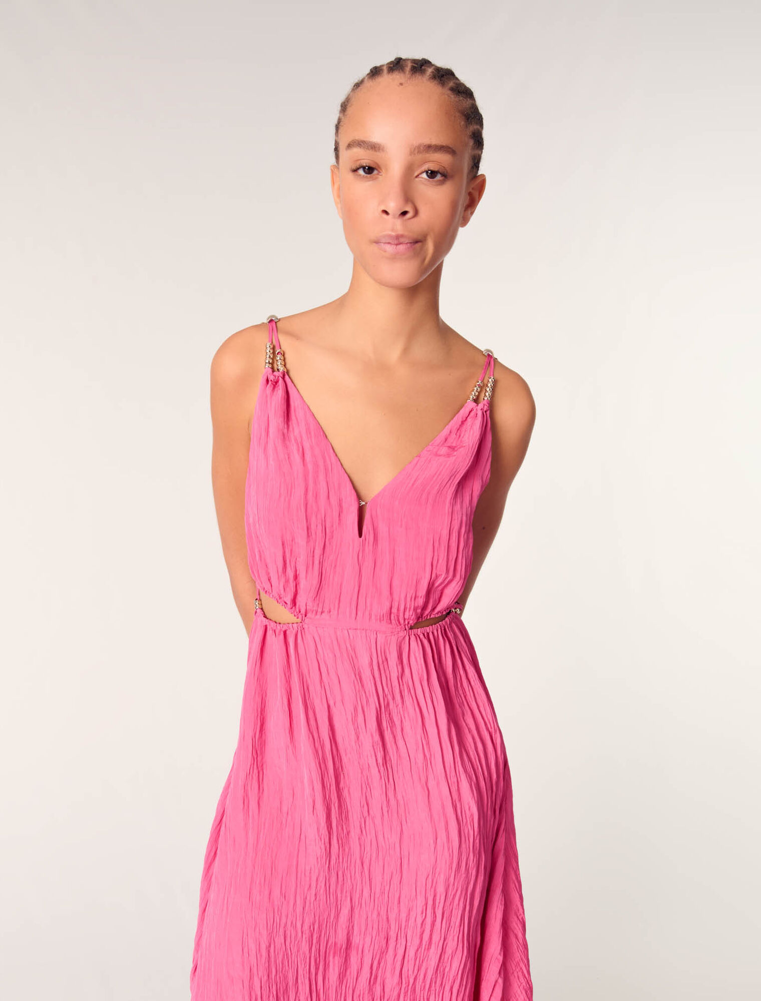 Vestido midi calado
