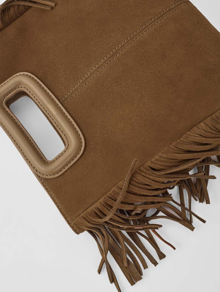 Bolso M de piel serraje