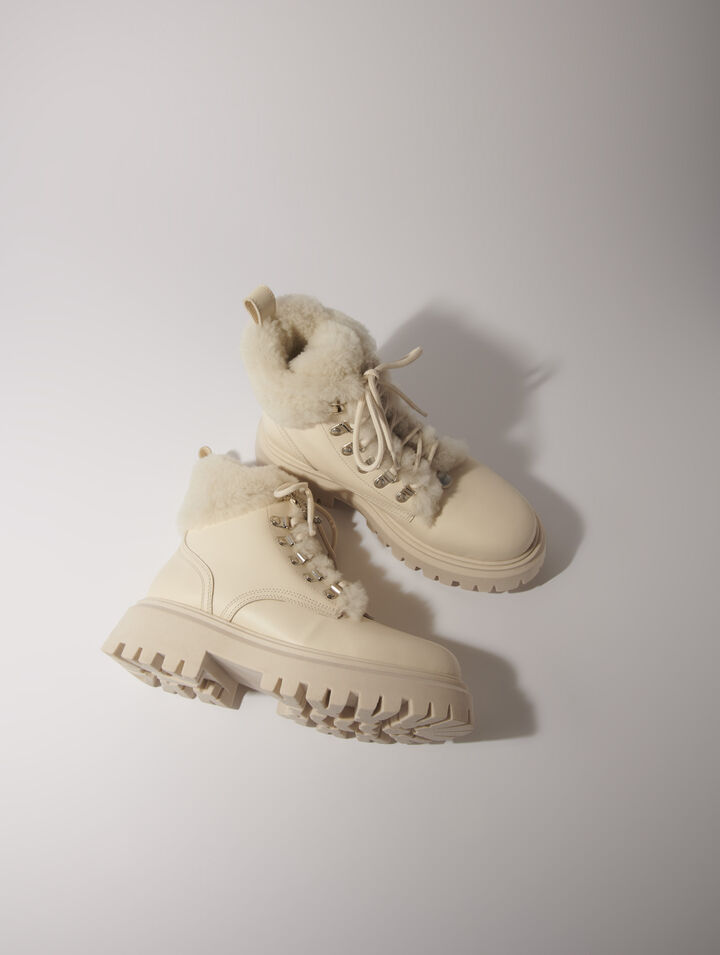 Botines chunky de pelo sintético