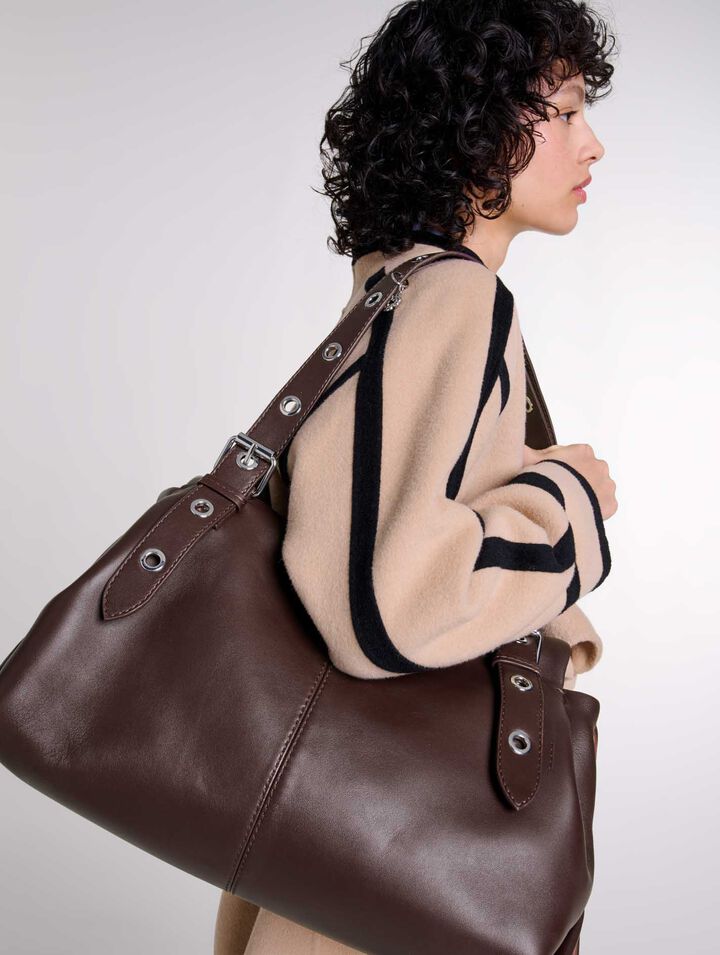 Bolso Miss M XL de cuero liso